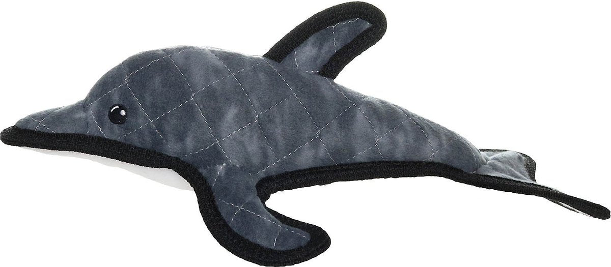 Tuffy Dolphin Durable Soft Dog Toy with Squeaker