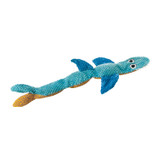Stuffing-Free Big Squeak Plush Shark Dog Toy with 3 Invincible Squeakers 20" Long