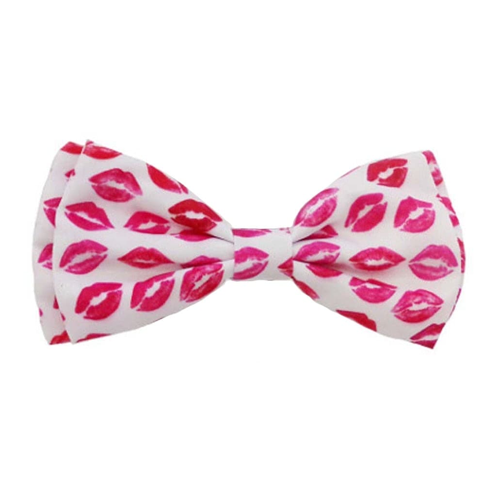 Happy Valentine's Day Bow Tie for Dogs with Kisses Small-Boats n Barks