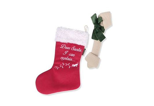 Merry Woofmas Dear Santa I Can Explain Christmas Dog Toy with Squeakers and Crinkle