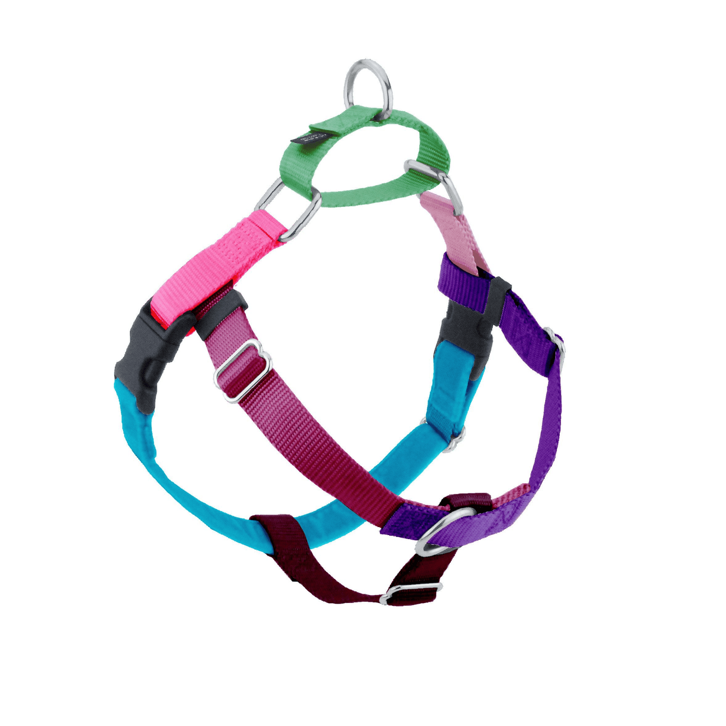 Freedom No Pull Dog Harness | Adjustable Gentle Comfortable Control for Easy Dog Walking | for Small Medium and Large Dogs | With dual clip leash | Made in USA