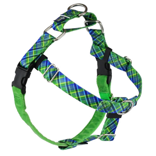 Freedom No Pull Dog Harness | Adjustable Gentle Comfortable Control for Easy Dog Walking | for Small Medium and Large Dogs | With dual clip leash | Made in USA