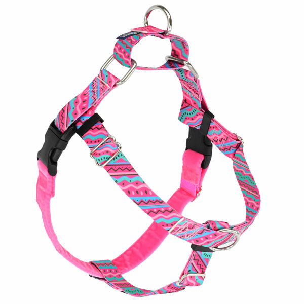 Freedom No Pull Dog Harness | Adjustable Gentle Comfortable Control for Easy Dog Walking | for Small Medium and Large Dogs | With dual clip leash | Made in USA