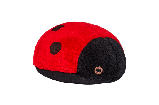 Fluff & Tuff Lady Bug Soft Dog Toy with Squeaker Machine Washable 4 1/2"