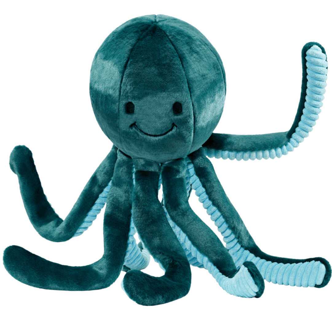 Fluff & Tuff Stevie Octopus Soft Dog Toy Giant Size 21"-Boats n Barks