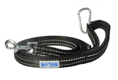 Baydog Pensacola Bay Dog Leash for Small to Medium Size Dogs 6' long and 5/8" wide Reflective Stitching