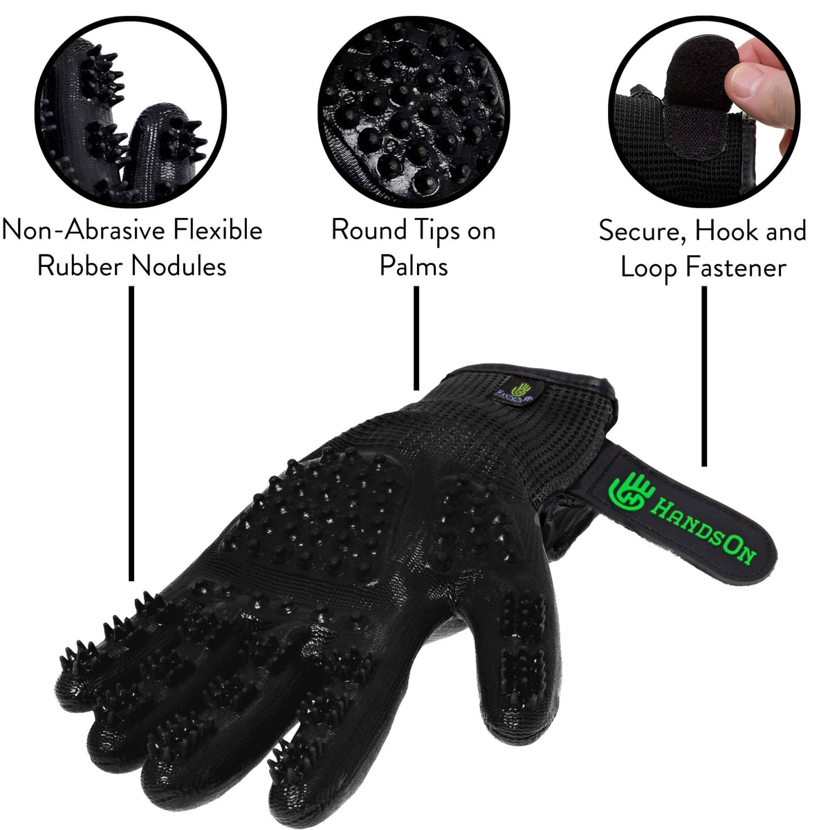 Hands On Combo Dry Grooming and Bathing Gloves for Dogs - Various Sizes-Boats n Barks