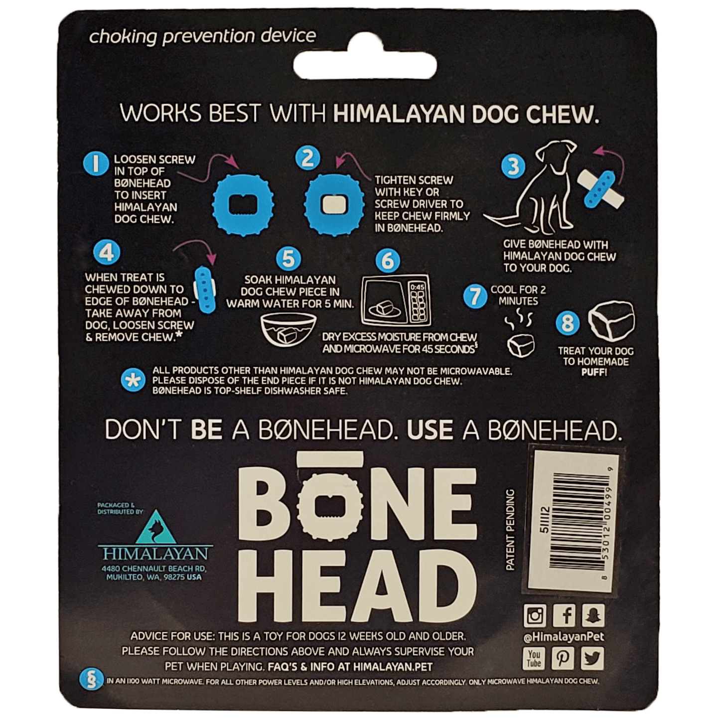 Primal Himalayan Pet Supply Bonehead Choking Prevention Device