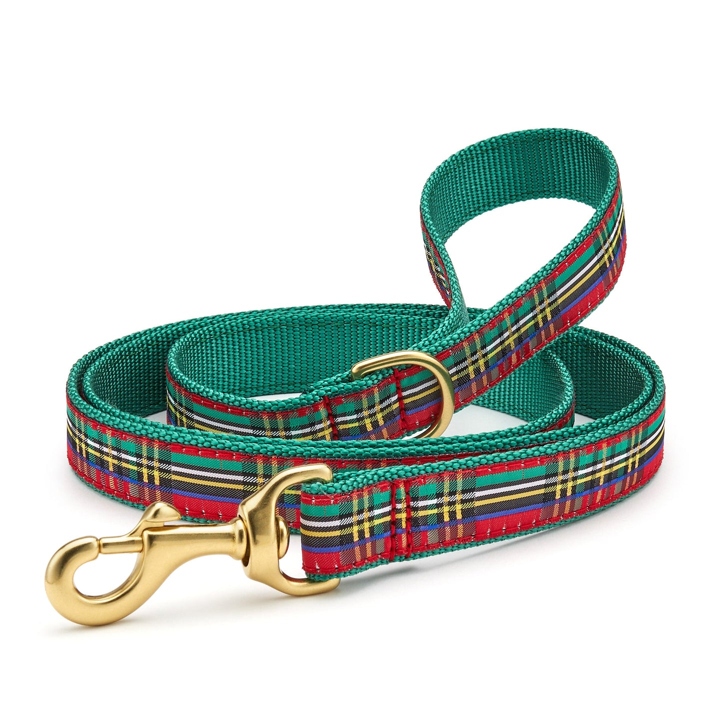Christmas Sparkle Plaid Dog Lead by Up Country