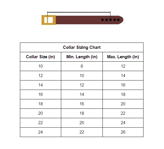 Mendota Leather Standard Collar-Chestnut 1" Width Various Lengths