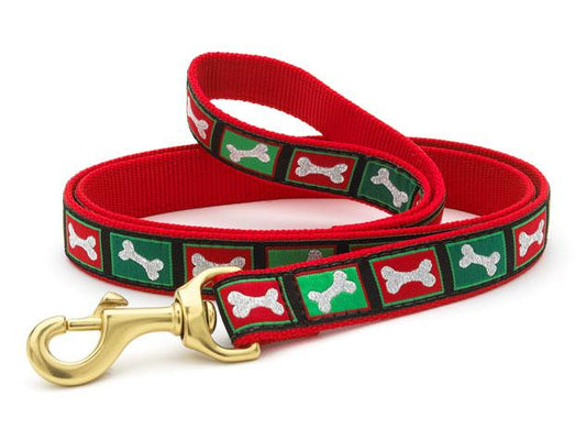 Christmas Bones Dog Lead by Up Country