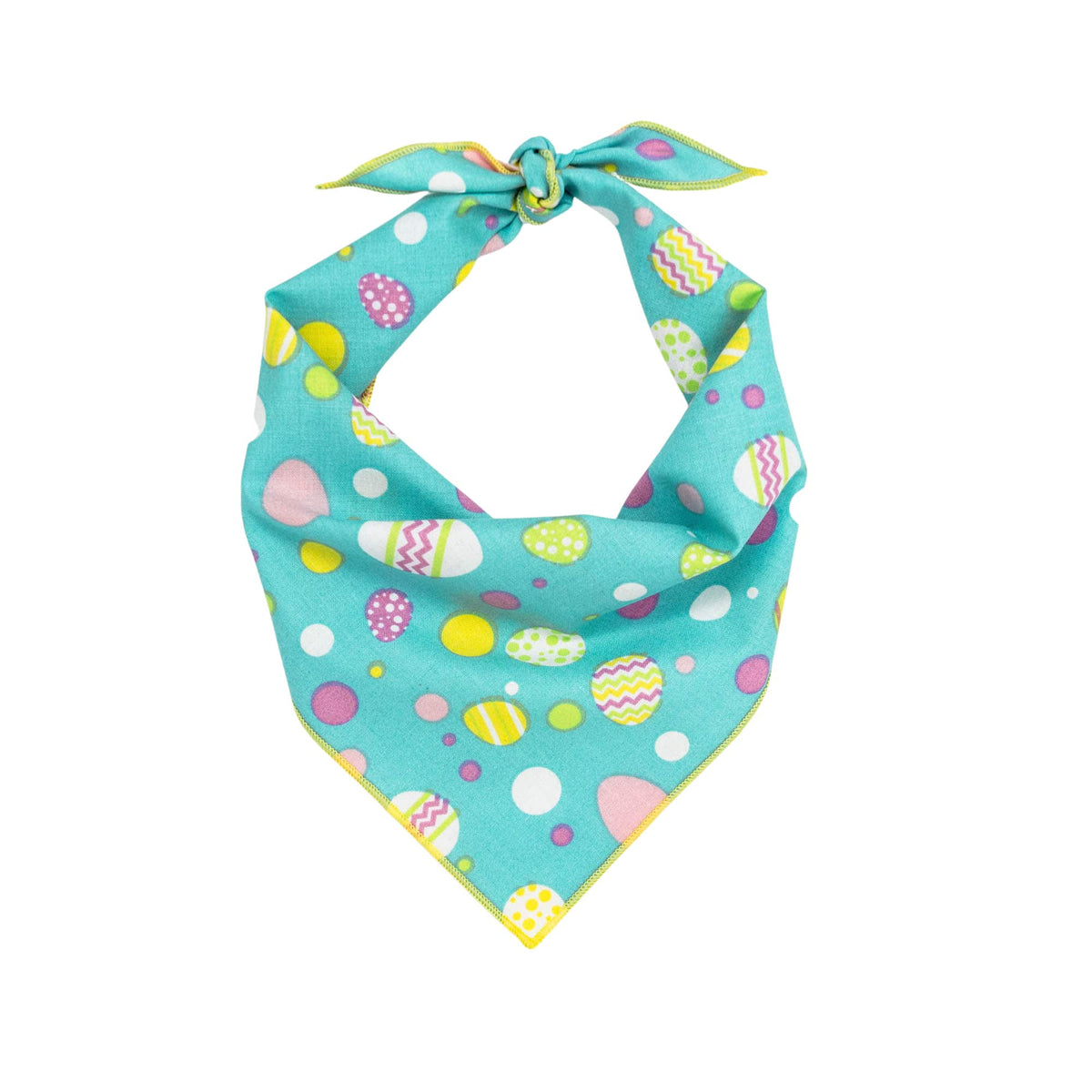 Easter Bandana for Dogs Pastel Eggs on Turquoise Background-Boats n Barks