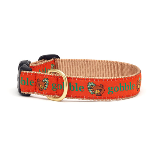 Gobble Gobble Thanksgiving Dog Collar by Up Country