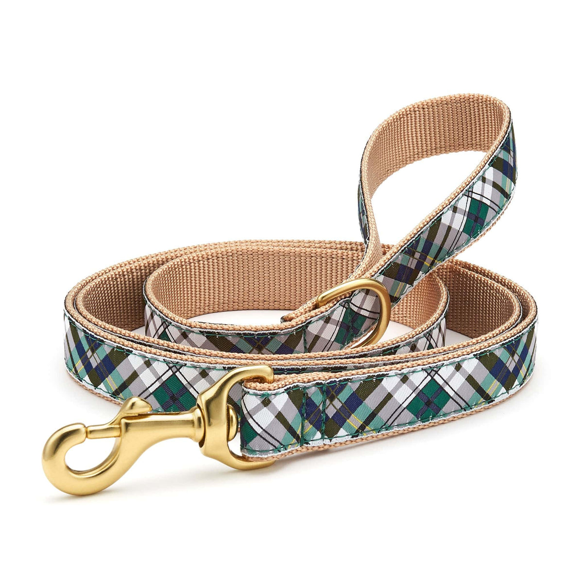 Gordon Plaid Dog Lead by Up Country-Boats n Barks