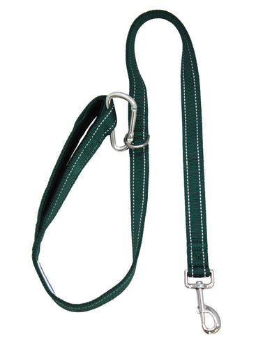 Baydog Hudson Bay Dog Lead 6' Long 1" Wide Padded Handle & Reflective Stitching