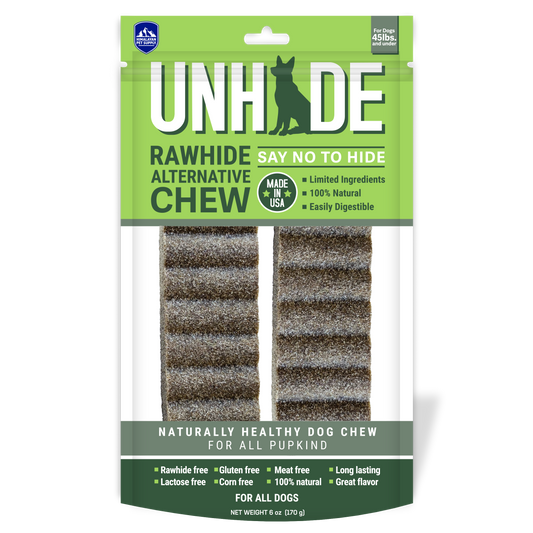 Primal UnHIde RAWHIDE FREE Chew 6oz 2 piece-Made in Washington State