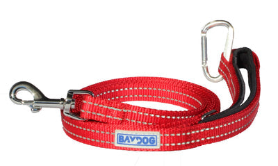 Baydog Pensacola Bay Dog Leash for Small to Medium Size Dogs 6' long and 5/8" wide Reflective Stitching