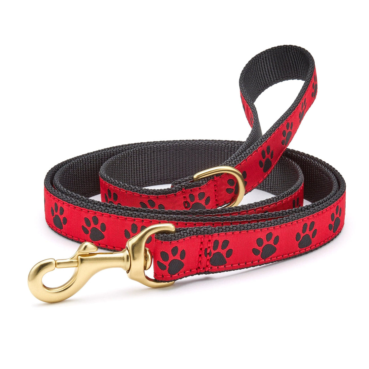 Red and Black Paw Dog Lead by Up Country-Boats n Barks