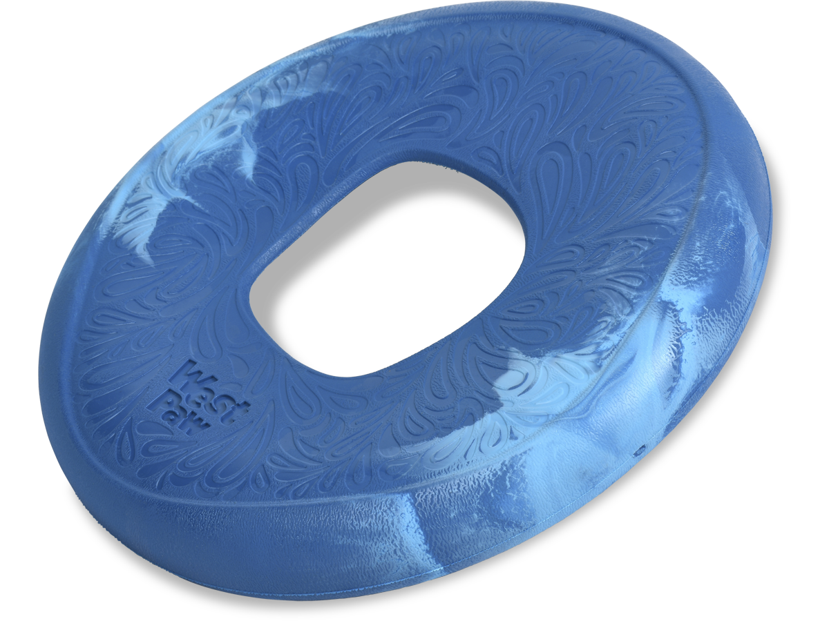 West Paw Sailz Floating Soft Dog Frisbee with Hole in Centre for Easy Grip