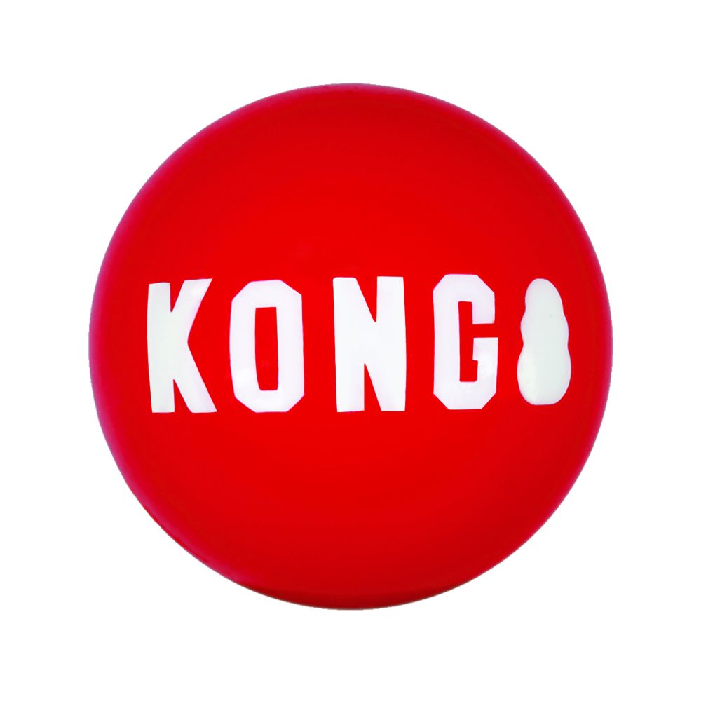 Kong Red Signature Ball for Dogs Floats and Squeaks