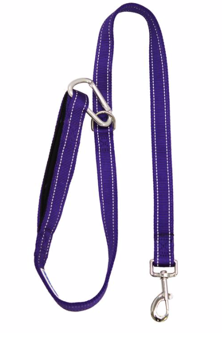 Baydog Hudson Bay Dog Lead 6' Long 1" Wide Padded Handle & Reflective Stitching