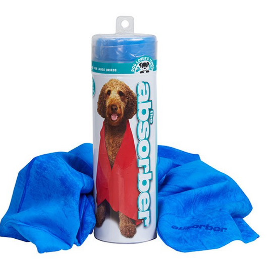 The Absorber Dog Lover's Towel - Best Drying Towel  After Bath, Beach or Muddy Walks 32" x 20"