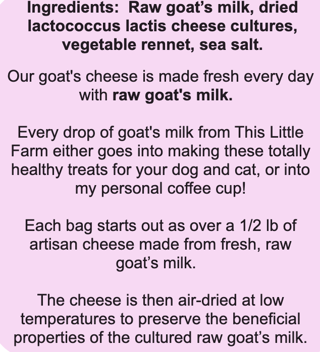This Little Farm 100% Natural Crunchy Goat Cheese Treats for Dogs