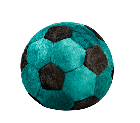 Fluff & Tuff Soccer Ball Soft Dog Toy with Squeaker Machine Washable