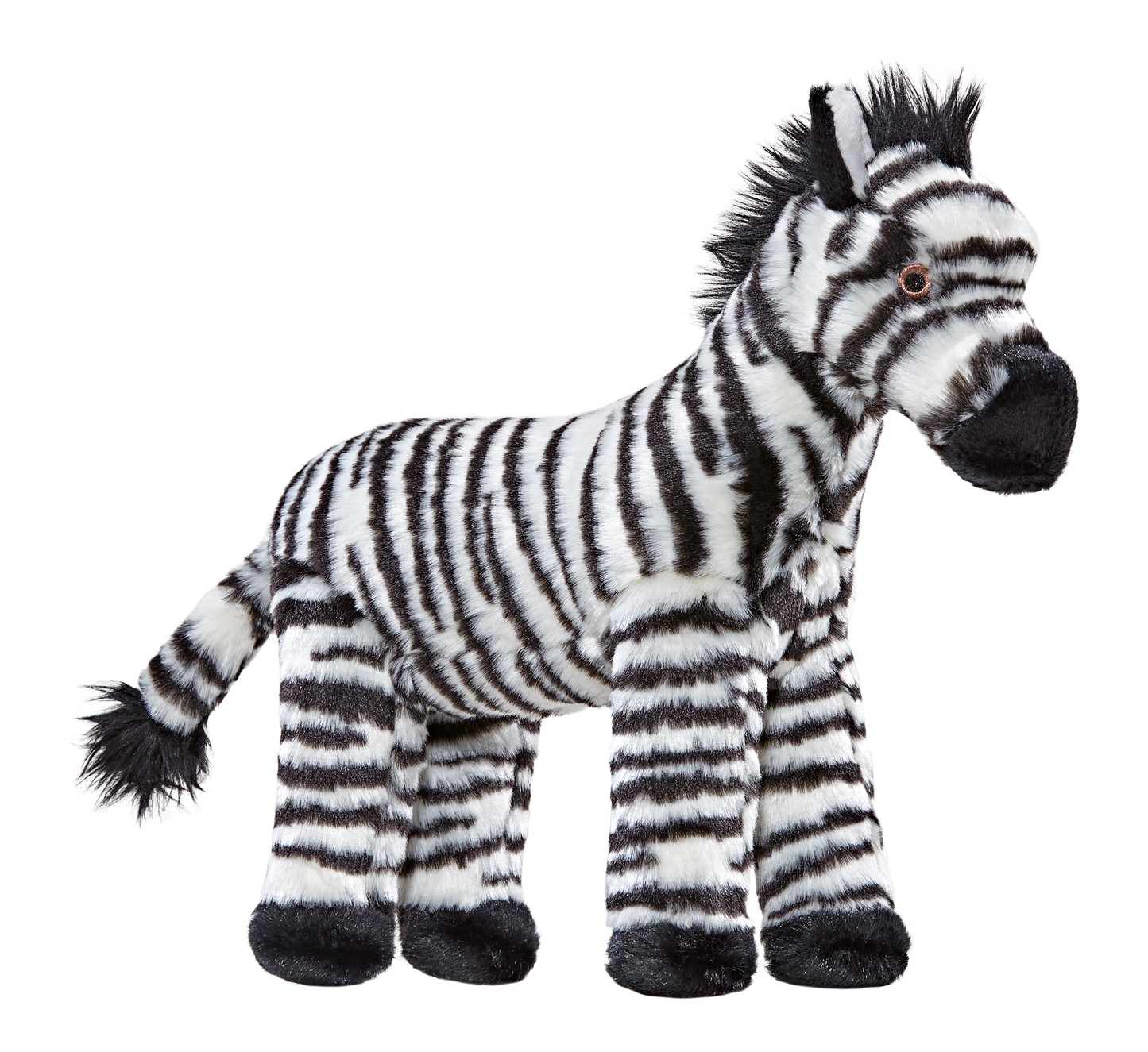 Fluff & Tuff Bob Zebra Soft Dog Toy with Squeaker Machine Washable 11.5"
