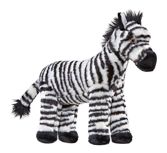 Fluff & Tuff Bob Zebra Soft Dog Toy with Squeaker Machine Washable 11.5"