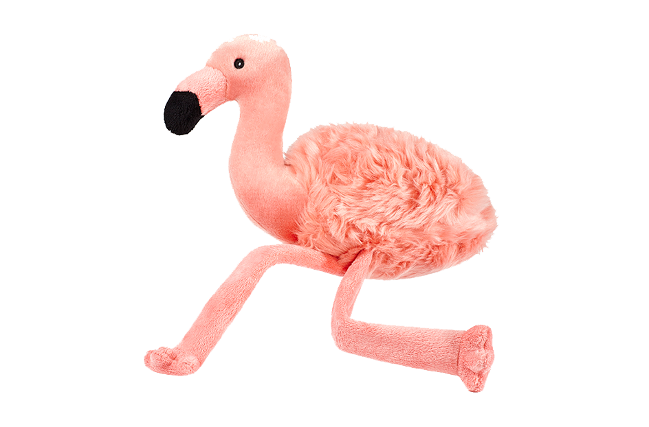 Fluff & Tuff Lola Flamingo Soft Dog Toy with Squeaker Machine Washable 18"
