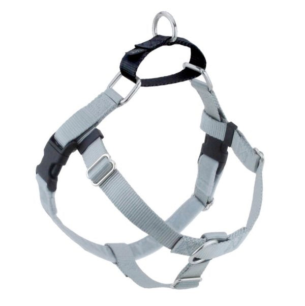 Freedom No Pull Dog Harness | Adjustable Gentle Comfortable Control for Easy Dog Walking | for Small Medium and Large Dogs | With dual clip leash | Made in USA
