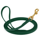 Waterproof Biothane Dog Long Lead 5/8" x 15' with Solid Brass Clip stitched onto Lead -much SAFER than using Grommets-Boats n Barks