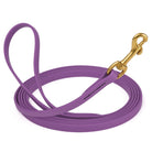 Waterproof Biothane Dog Long Lead 1/2" x 10' with Solid Brass Clip stitched onto Lead -much SAFER than using Grommets (Copy)-Boats n Barks
