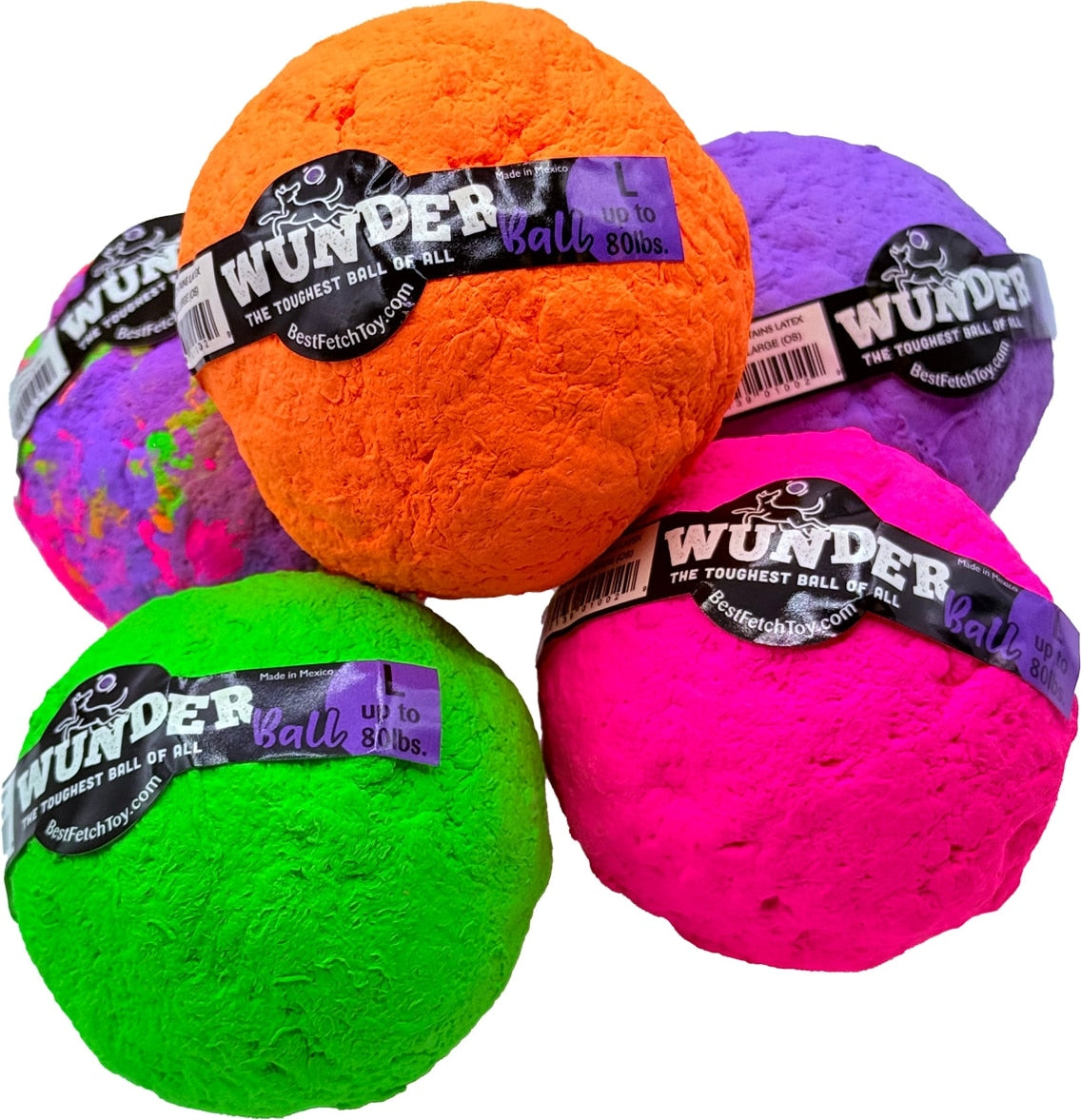 Wunder Wacky Ball for Dogs Floats, Very Tough, Erratic Bounce Assorted Colours