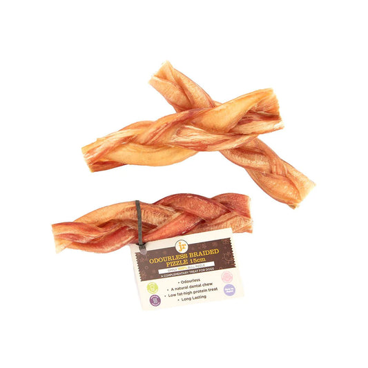 JR Pet Products Braided Bully Sticks 6"