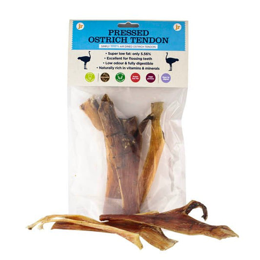 JR Pet Products Pressed Ostrich Tendon for Dogs - from South Africa