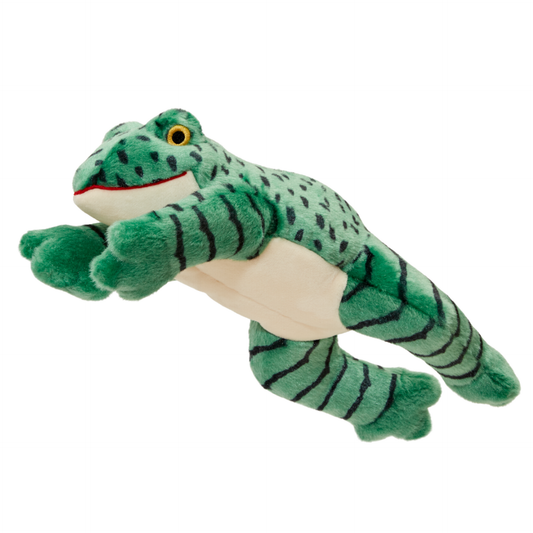 Fluff & Tuff Oliver Green Frog Soft Dog Toy with Squeaker Machine Washable