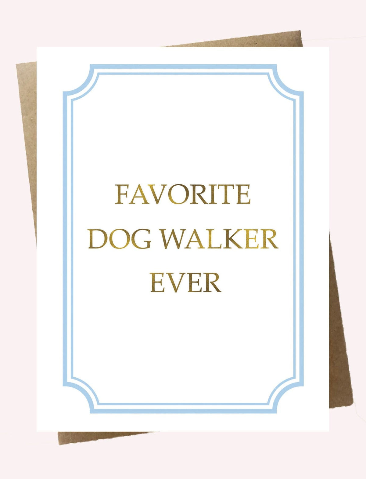 Cello Sleeve Wrapped Greeting Card and Envelope - Favourite Dog Walker-Boats n Barks