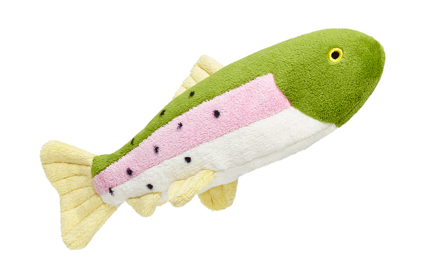 Fluff & Tuff Burt Lake Trout Soft Dog Toy with Squeaker Machine Washable 12"
