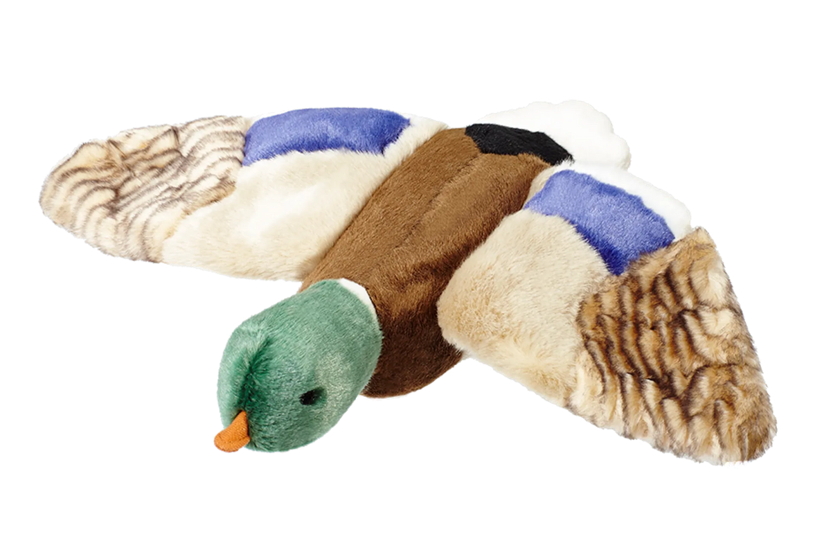 Fluff & Tuff Wally Mallard - Large Plush Dog Toy-Boats n Barks