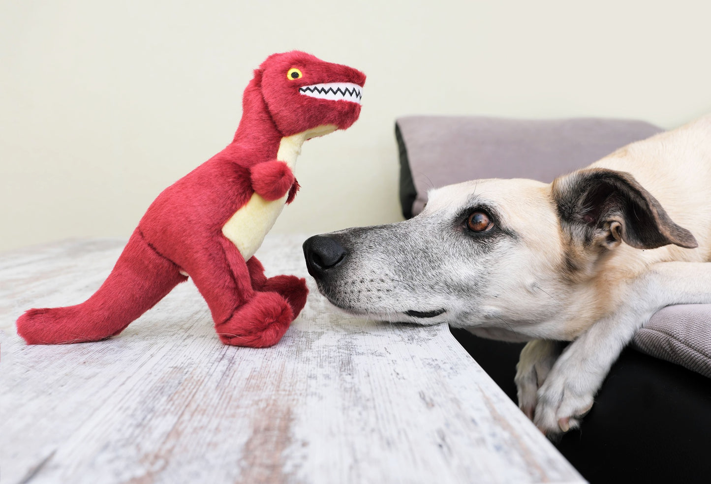Fluff & Tuff Tiny T-Rex - Small Plush Dog Toy