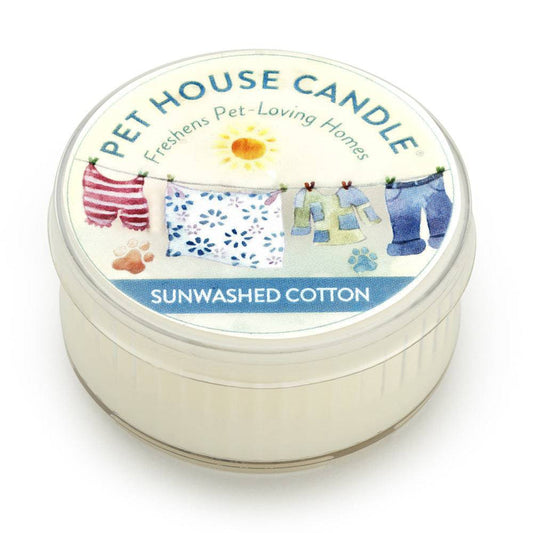 Pet House Mini Candle for Dog Lovers - Sunwashed Cotton