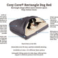 Luxury Cozy Rectangle Cotton Filled Cave Bed For Dogs made in USA