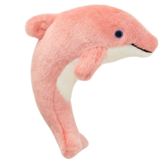 Fluff & Tuff Gisele Mini Dolphin Soft Dog Toy with Squeaker Machine Washable