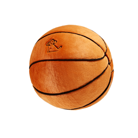 Fluff & Tuff Basketball Soft Dog Toy with Squeaker Machine Washable