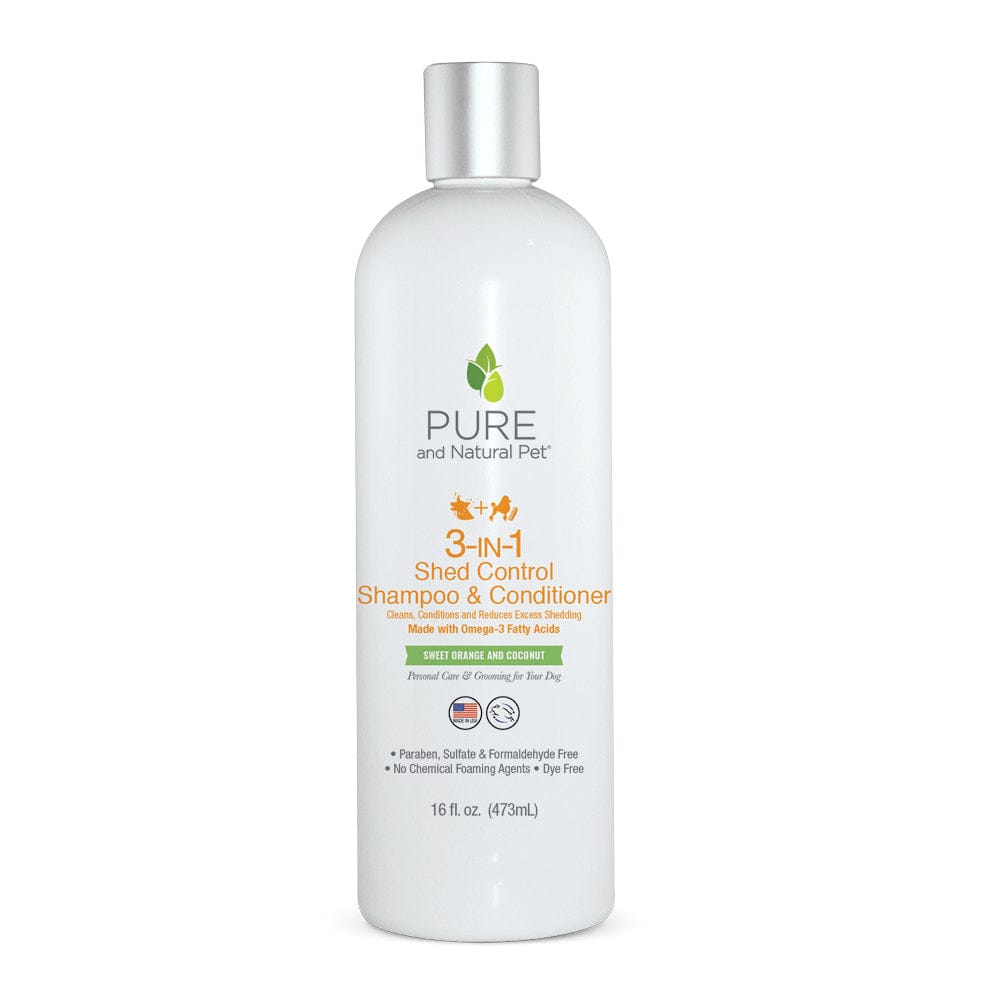 Pure & Natural 3 in 1 Shed Control Shampoo with Conditioner for Dogs - Sweet Orange and Coconut-Boats n Barks