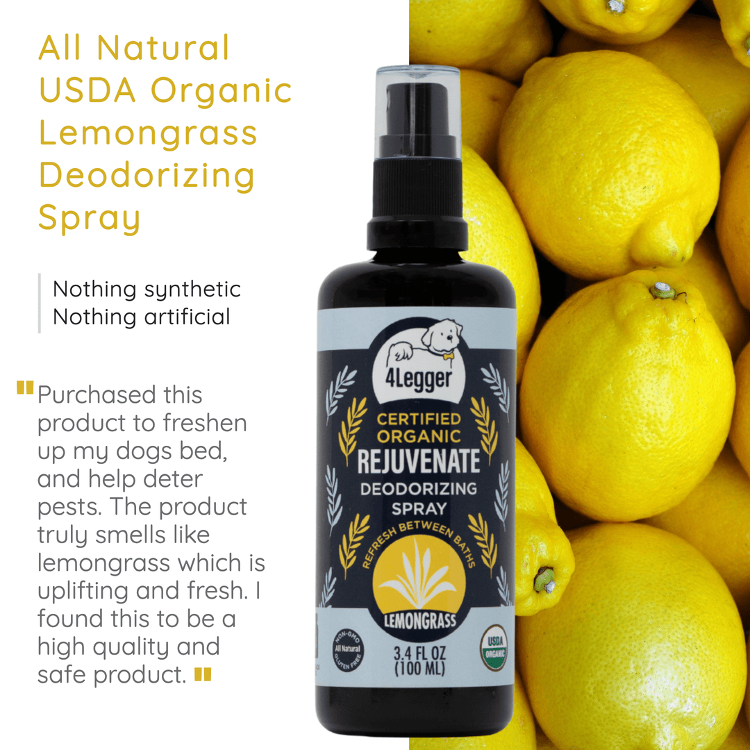 Organic Lemongrass Deodorising Spray for Dogs and their Belongings NON TOXIC