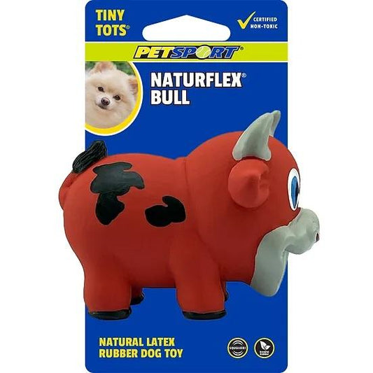 Naturflex Bull Latex Dog Toy 8.5"
