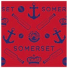 Somerset Cup Match Classic Cricket Game Dog Bandana Small 17"x17"x25"-Boats n Barks